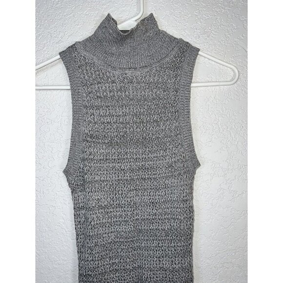 ALI & Jay Cutout Bodycon Sleeveless Mini Knit Dress High Neckline Gray XS (1A) - Picture 3 of 11